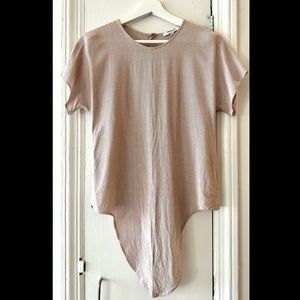 Madewell pinstripe blouse, tie in the front, extra small